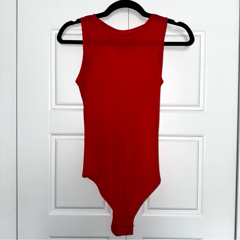 SKIMS Jelly Sheer Thong Bodysuit - Poppy
